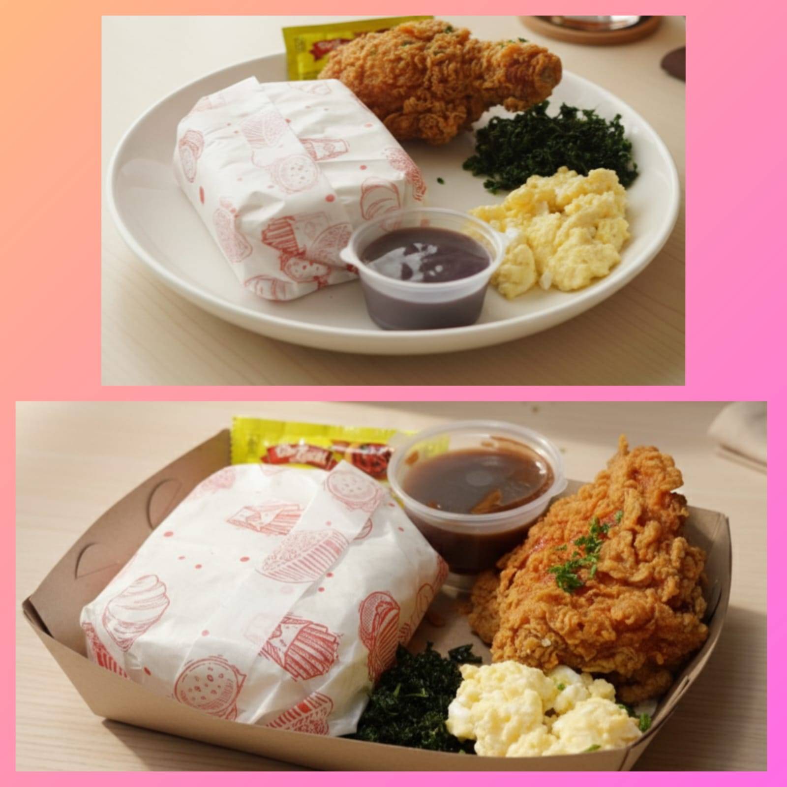 Paket Burtuqali Scrambled Egg (Arabian Fried Chicken Medium, Saos BBQ, Scrambled Egg)